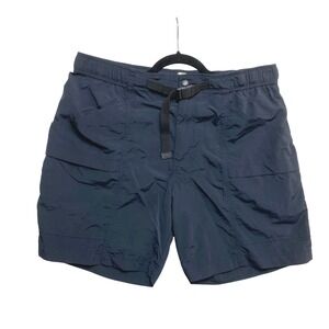 Eddie Bauer Cargo Shorts Mens Size Large Black Nylon Ripstop Belted Hiking